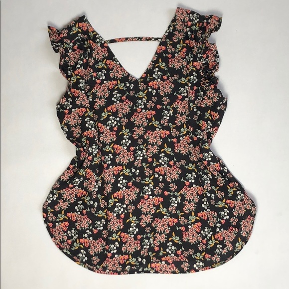LOFT Tops - Loft Sheer Floral Print Shirt